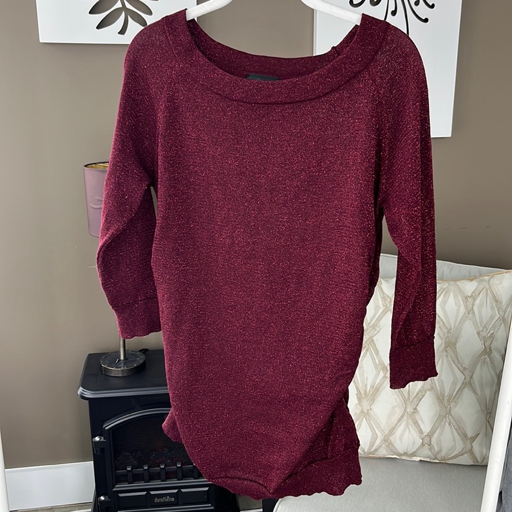 Love Always sparkling ¾ sleeve sweater Size L